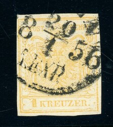 Maschinenpapier, 1 Kr. ockergelb T. 1b Pl. Amit K1 WIEN, Kab gepr. ...