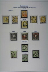 Serie Franz Joseph, 2 Albumblätter mit Marken in beiden Typen, ...