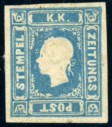 1,05 Kr. hellblau, breitrd. ungebr. Kab-Stück (Katalogwert: 700)