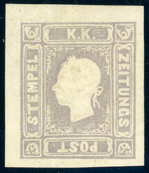 1,05 Kr. graulila, breitrd. ungebr. Kab-Stück, selten! (Katalogwert: ...