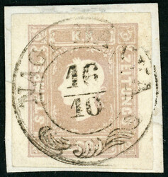 1,05 Kr. graulila, breitrd. a. Bfst. mit zentr., Zier-K2 NAGY-BANYA, ...