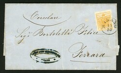 Handpapier, 5 Cent., breitrd. a. Drucksache mit K1 MILANO, sauberes ...