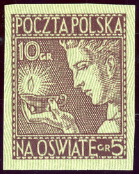 10 Gr. Volksschule, ungezähnt, tadellos ungebr