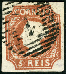 5 Reis rotbraun, allseits breitrandiges Kabinettstück mit NS 1, sign ...