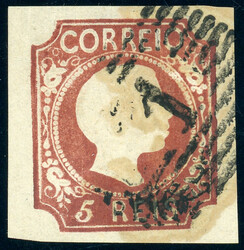 5 Reis rotbraun, allseits breitrd. Kab-Stück mit NS 1, sign. ...