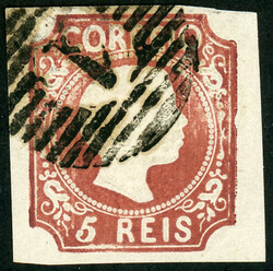 5 Reis rotbraun, breitrandiges Luxusstück mit NS 1 (Katalogwert: ...