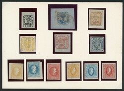 2 Seiten aus alter Sammlung mit Marken aus Nr. 5 bis 25 in leicht ...
