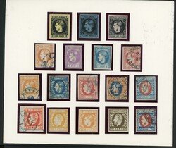 2 Seiten aus alter Sammlung mit Marken aus Nr. 5 bis 25 in leicht ...