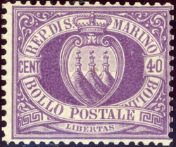 40 Cmi. violett, tadellos ungebr. (Katalogwert: 850)