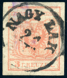 NAGY LAK, K1 zentr. auf Kab-Stück 3 Kr., Ryan 1013