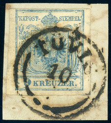 TÖVIS, K1 a. Luxusbfst. mit 9 Kr., Ryan 1677