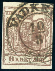 VADKERT 10/8, Zier-K2 a. Kab-Stück 6 Kr., Ryan 1713