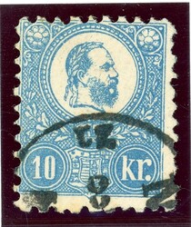10 Kr. Steindruck hellblau, sauber gest. Kab-Stück (Katalogwert: 250)