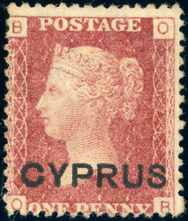 One Penny, di sehr seltene Platte 174, tadellos ungebr. ohne Gummi