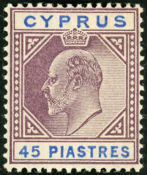 4 bis 45 Piaster, sehr farbfrische Kab-Stücke, 18 und 45 Piaster sign