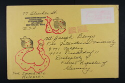 KUNST, 2 Briefe aus den USA an den berühmten Künstler Joseph Beuys