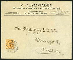 OLYMPIADE 1912, Vordruckumschlag V. OLYMPIADEN OLYMPSKA SPELEN I ...