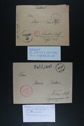 FELDPOST 2. und 1. WK., Posten in 6 großen und kleinen Alben, dabei ...