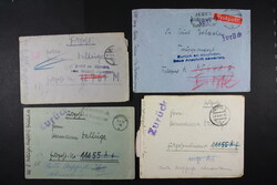 FELDPOST 2. WK, Posten von 34 Belegen, oft mit Inhalt, Zurück an ...