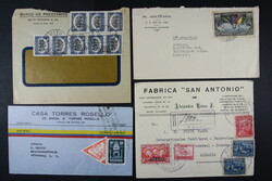 ECUADOR, kleiner Posten von ca. 37 Belegen ab 1929, dabei einige ...