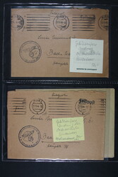 DEUTSCHLAND, FELDPOST 1.+2.WK, Posten Belege im Album und lose, dabei ...