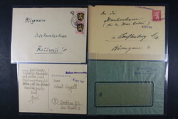 NOTSTEMPEL, Karton mit ca. 147 Belegen mit Ortsnotstempeln aus West- ...