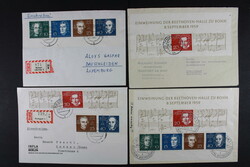 BUND, Beethovenblock, Lot mit diversen losen Marken und einigen ...