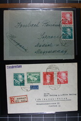 BUND, schöne Sammlung Belege 1949-Ende 50erJahre, dabei EF, MiF und ...