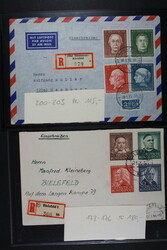BUND 1949-ca. 1957, Karton mit ca. 200 gelaufenen Belegen mit einigen ...