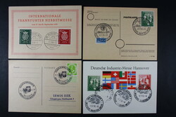 BUND, Lot mit besseren Ausgaben auf blanco-Belegen mit Sst. von ...