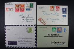 BUND, kleiner Posten von 38 besseren Belegen aus Nr. 115 bis 379, ...