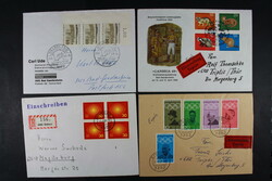 BUND, Lot von Briefen 50er und 60erJahre mit EF, MiF, MeF, diverse ...