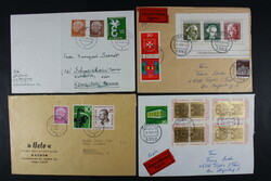 BUND, Lot von Briefen 50er und 60erJahre mit EF, MiF, MeF, diverse ...