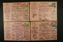 BUND HEUß I, Lot von 20 Auslandspostanweisungen mit EF und MiF