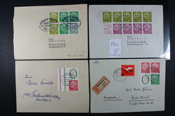 BUND, Heuß Zusammendrucke, kleines Lot von 16 meist Bedarfsbelegen ...