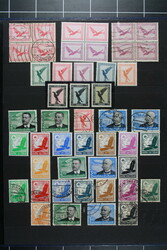 ALLE WELT, FLUGPOSTMARKEN, kleines Steckbuch voll mit fast nur ...