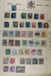 ALLE WELT, uraltes defektes Vordruckalbum mit Marken aus Aller Welt ...