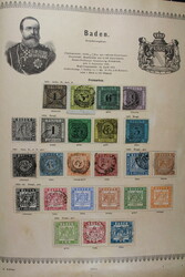 ALLE WELT, altes Schaubek Vordruckalbum 10te Auflage, gut bestückt ...