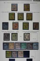 GUADELOUPE, schöne doppelt angelegte Sammlung 1884-1947 inkl. Porto ...