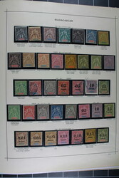 MADAGASCAR 1891-1957, schöne Grundstocksammlung oft doppelt angelegt ...