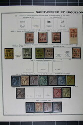 ST. PIERRE und MIQUELON, doppelt angelegte Sammlung auf ...