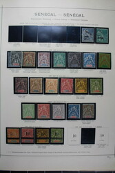 SENEGAL 1887-1944, */** und gestempelte angelegte Sammlung inkl. ...