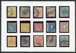 ÖSTERREICH und LV, 3 Seiten aus alter Sammlung mit Marken, Einheiten ...