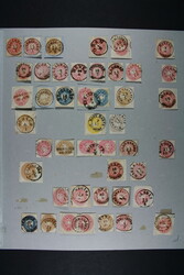 UNGARN, Österreich Stempel auf Ausgabe 1863/64, 42 Marken/Bfste. mit ...