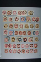 UNGARN, Österreich Stempel auf Ausgabe 1863/64, 44 Marken/Bfste. mit ...