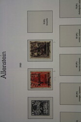 ALLENSTEIN, gestempelte Sammlung mit den Marken oft vielfach mit ...