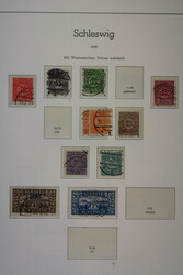 SCHLESWIG, gest. Sammlung inkl. Dubletten auf Albumblättern, dabei ...