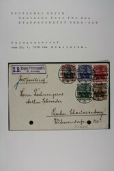 D.B. 1. WELTKRIEG, Sammlung mit Ob. Ost 1-12, Dorpat Nr. 1 **, 2 *, ...