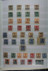 ETAPPENGEBIET WEST, inter. Posten auf Blättern mit Marken und 3 ...