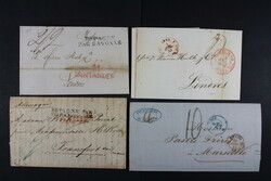 1772-1855, 6 inter. Belege ab Spanien, dabei roter L2 ANDALUCIA/ALTA, ...